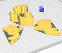 Load image into Gallery viewer, 3pc Fairy Bath Bomb Mold STL File - for 3D printing - FILE ONLY