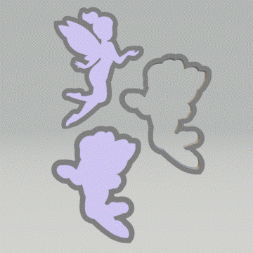 3pc Fairy Bath Bomb Mold STL File - for 3D printing - FILE ONLY - The Crafts and Glitter Shop
