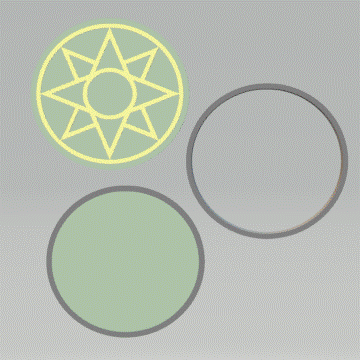 3pc Hope 8 pointed star Bath Bomb Mold STL File - The Crafts and Glitter Shop