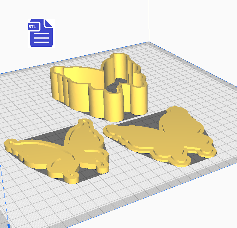 3pc Fairy Wings Bath Bomb Mold STL File - for 3D printing - FILE ONLY - The Crafts and Glitter Shop