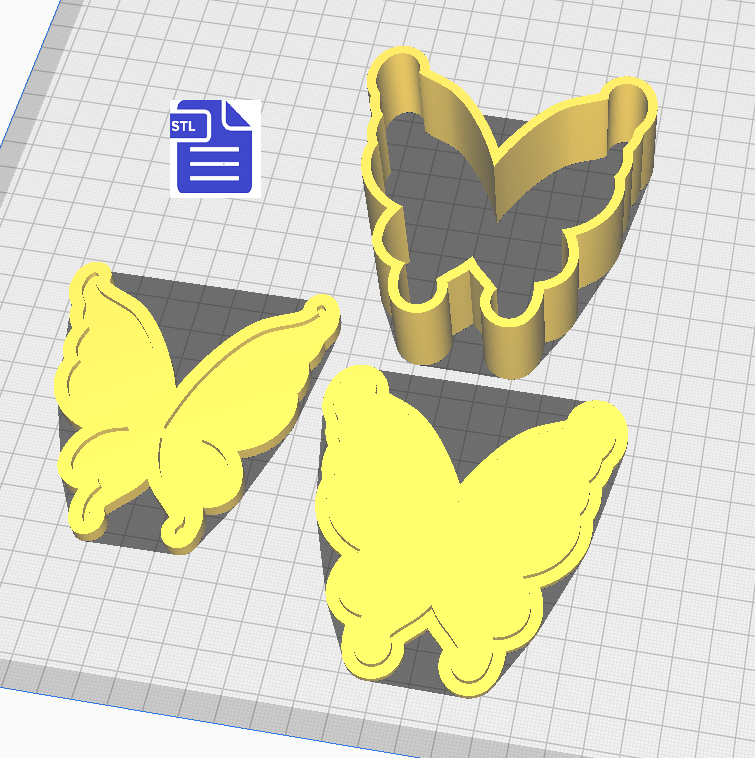 3pc Fairy Wings Bath Bomb Mold STL File - for 3D printing - FILE ONLY - The Crafts and Glitter Shop
