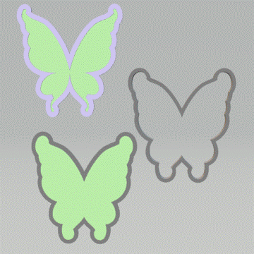 3pc Fairy Wings Bath Bomb Mold STL File - for 3D printing - FILE ONLY - The Crafts and Glitter Shop