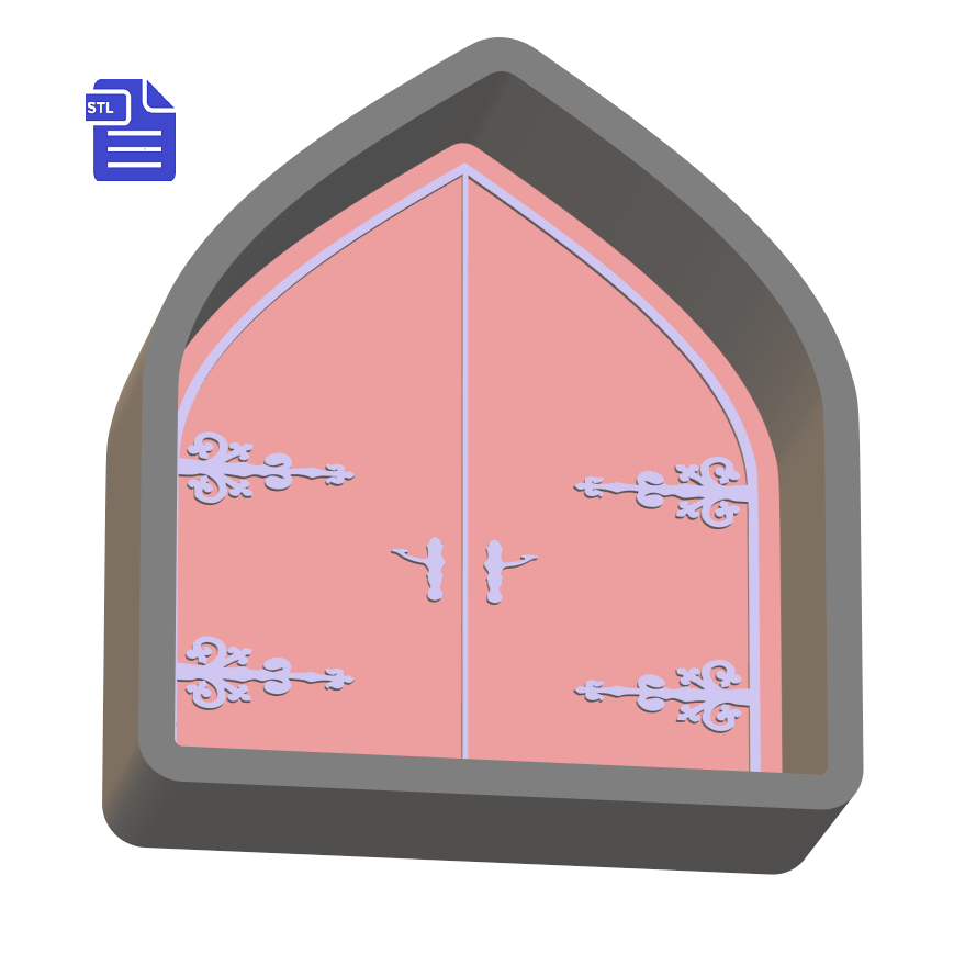 1pc Fairy Princess Castle Door Bath Bomb Mold STL File - for 3D printing - FILE ONLY