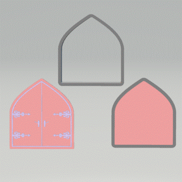 3pc Fairy Princess Castle Door Bath Bomb Mold STL File - for 3D printing - FILE ONLY - The Crafts and Glitter Shop