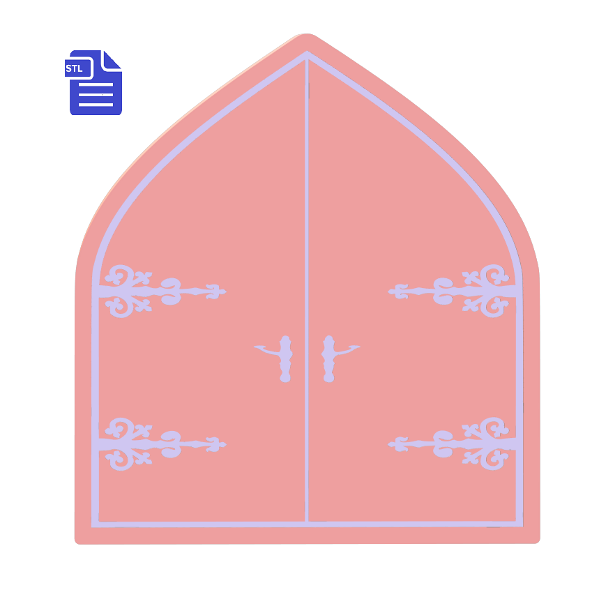 Fairy Princess Castle Door STL File - for 3D printing - FILE ONLY