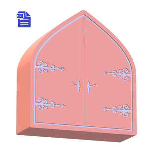 Fairy Princess Castle Door STL File - for 3D printing - FILE ONLY