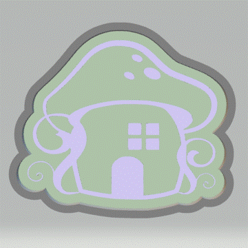 1pc Fairy House Bath Bomb Mold STL File - for 3D printing - FILE ONLY