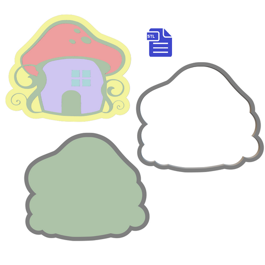 3pc Fairy House Bath Bomb Mold STL File - for 3D printing - FILE ONLY - The Crafts and Glitter Shop