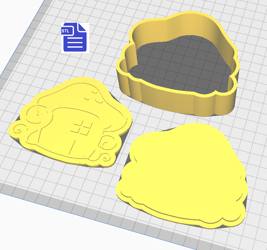 3pc Fairy House Bath Bomb Mold STL File - for 3D printing - FILE ONLY - The Crafts and Glitter Shop