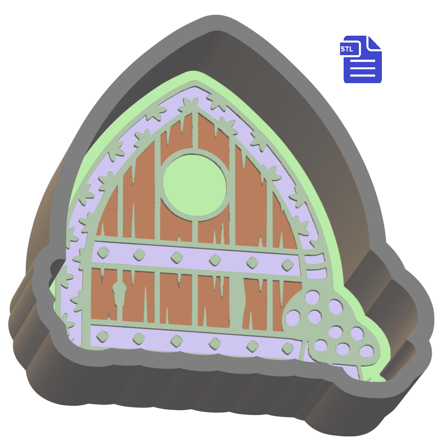 1pc Fairy Door Bath Bomb Mold STL File - for 3D printing - FILE ONLY - The Crafts and Glitter Shop