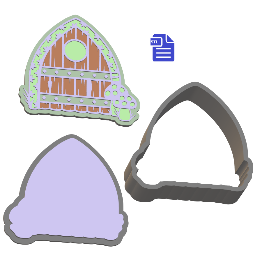 3pc Fairy Door Bath Bomb Mold STL File - for 3D printing - FILE ONLY - The Crafts and Glitter Shop