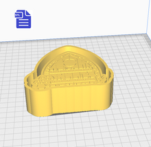 Load image into Gallery viewer, Fairy Door Silicone Mold Housing STL File - for 3D printing - FILE ONLY - tray to make your own silicone molds for bath bomb soap freshies
