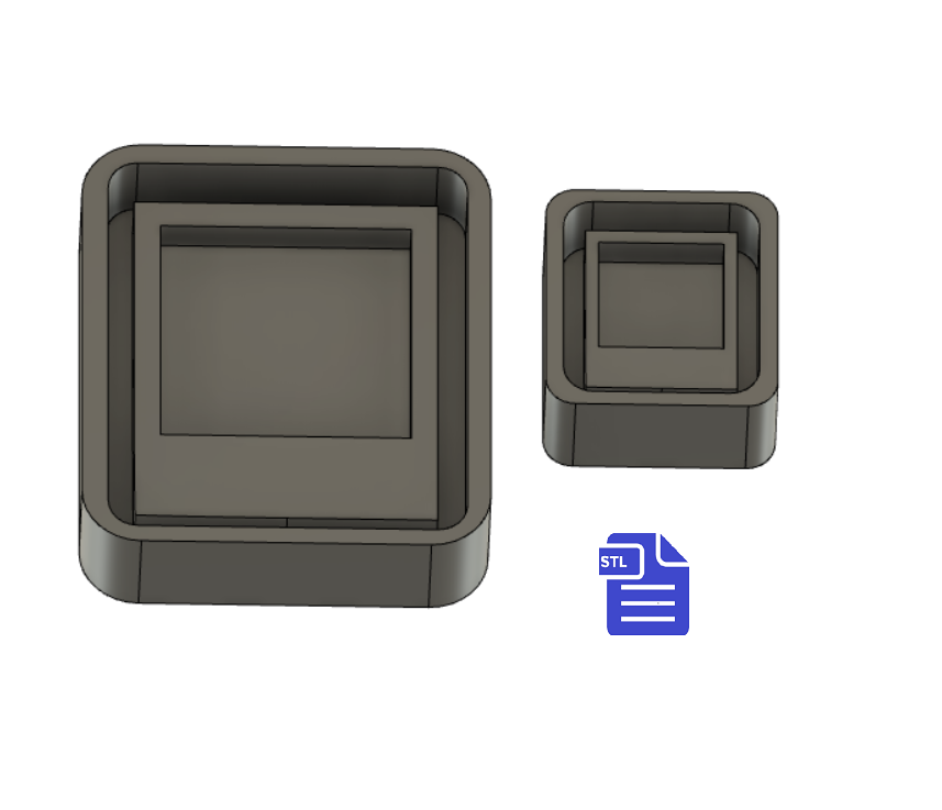 Instant Film Silicone Mold Housing STL File - for 3D printing - FILE ONLY - with tray to make your own silicone molds - The Crafts and Glitter Shop