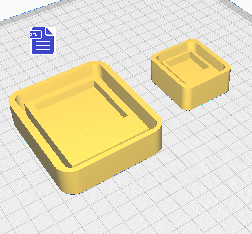 Instant Film Silicone Mold Housing STL File - for 3D printing - FILE ONLY - with tray to make your own silicone molds - The Crafts and Glitter Shop