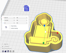 Load image into Gallery viewer, Candlestick in Holder Silicone Mold Housing STL File - for 3D printing - FILE ONLY - with tray to make your own silicone molds