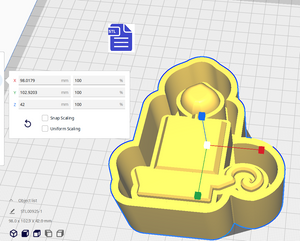 Candlestick in Holder Silicone Mold Housing STL File - for 3D printing - FILE ONLY - with tray to make your own silicone molds