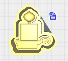 Load image into Gallery viewer, Candlestick in Holder Silicone Mold Housing STL File - for 3D printing - FILE ONLY - with tray to make your own silicone molds