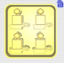 Load image into Gallery viewer, Candlestick in Holder Silicone Mold Housing STL File - for 3D printing - FILE ONLY - with tray to make your own silicone molds