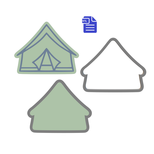 3pc Camping Tent Bath Bomb Mold STL File - for 3D printing - FILE ONLY - The Crafts and Glitter Shop