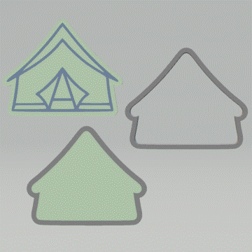 3pc Camping Tent Bath Bomb Mold STL File - for 3D printing - FILE ONLY - The Crafts and Glitter Shop