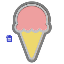 Load image into Gallery viewer, 1pc Ice Cream Cone Bath Bomb Mold STL File - for 3D printing - FILE ONLY