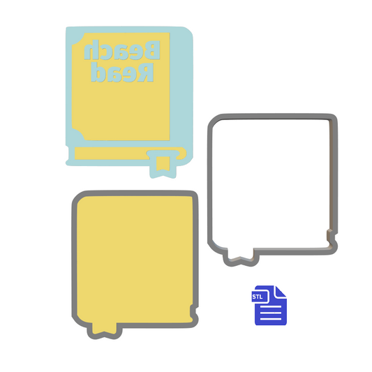 3pc Beach Read Book Bath Bomb Mold STL File - for 3D printing - FILE ONLY - The Crafts and Glitter Shop