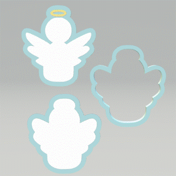 3pc Angel Bath Bomb Mold STL File - for 3D printing - FILE ONLY - The Crafts and Glitter Shop