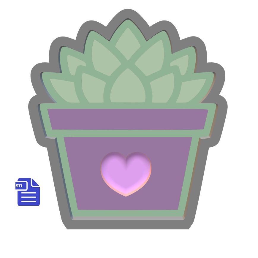 1pc Succulent Bath Bomb Mold STL File - for 3D printing - FILE ONLY