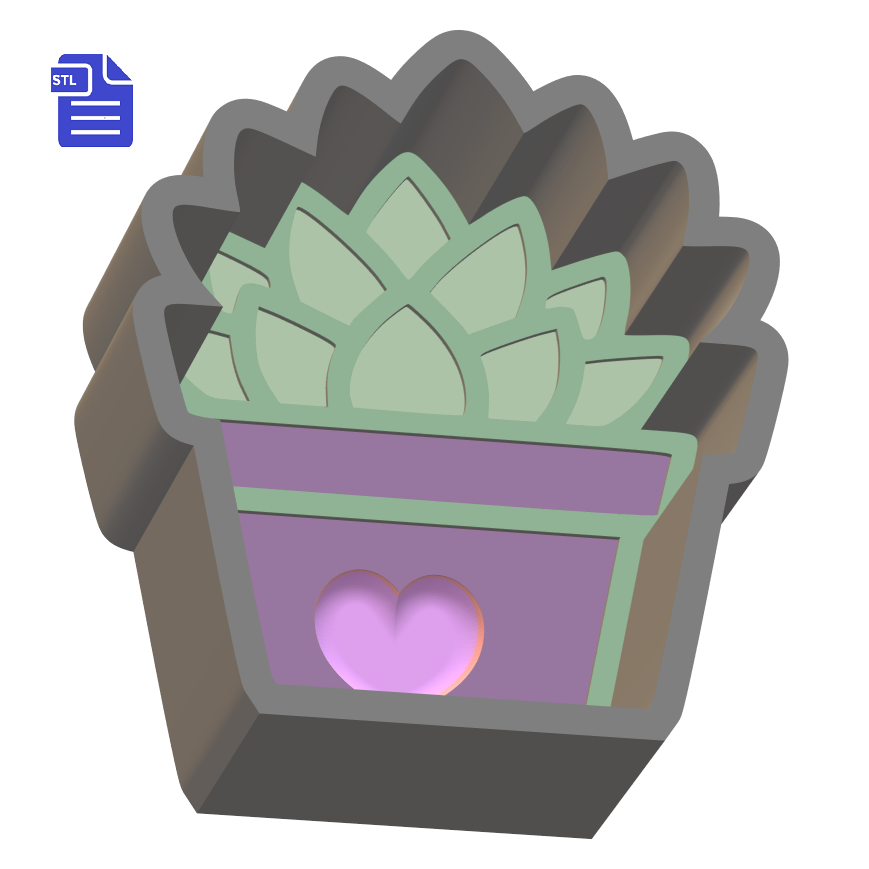 1pc Succulent Bath Bomb Mold STL File - for 3D printing - FILE ONLY