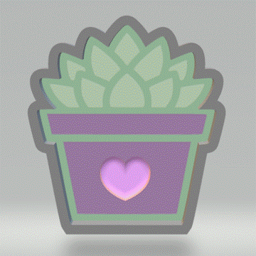 1pc Succulent Bath Bomb Mold STL File - for 3D printing - FILE ONLY