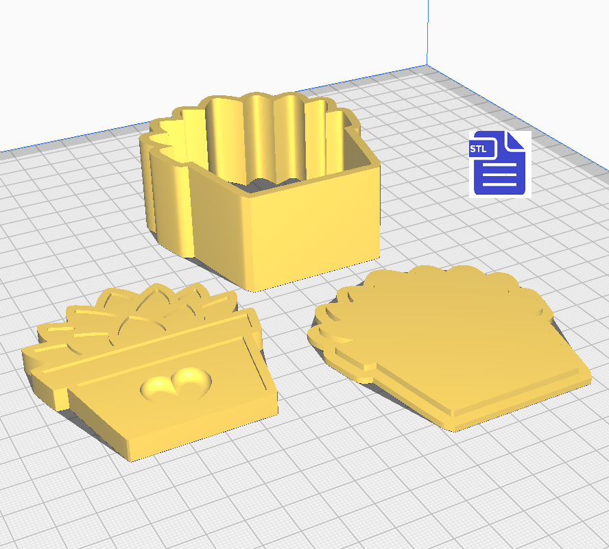 3pc Succulent Bath Bomb Mold STL File - for 3D printing - FILE ONLY - The Crafts and Glitter Shop