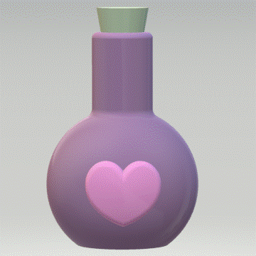 3D Love Potion Jar STL File - for 3D printing - FILE ONLY - The Crafts and Glitter Shop