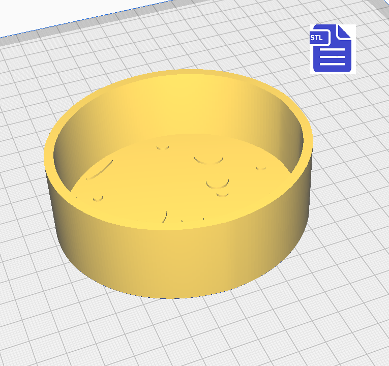 1pc Full Moon Bath Bomb Mold STL File - for 3D printing - FILE ONLY