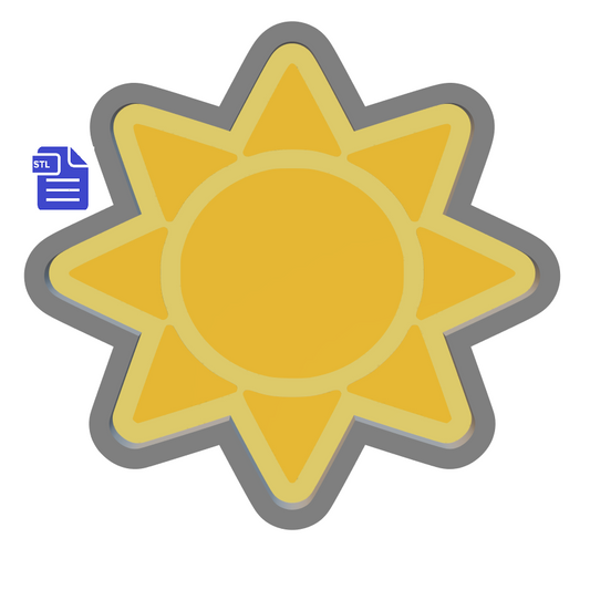 1pc Sun Bath Bomb Mold STL File - for 3D printing - FILE ONLY
