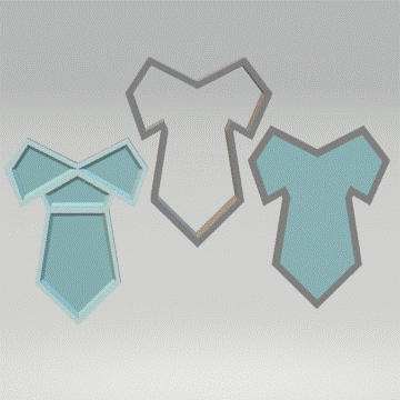 3pc Tie Bath Bomb Mold STL File - for 3D printing - FILE ONLY - The Crafts and Glitter Shop