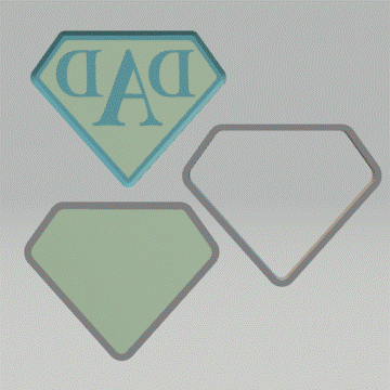 3pc Dad Bath Bomb Mold STL File - for 3D printing - FILE ONLY - The Crafts and Glitter Shop
