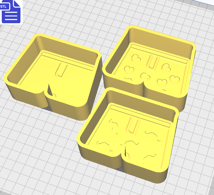 1pc Boxer Shorts Bath Bomb Mold STL File - for 3D printing - FILE ONLY - 3 designs included