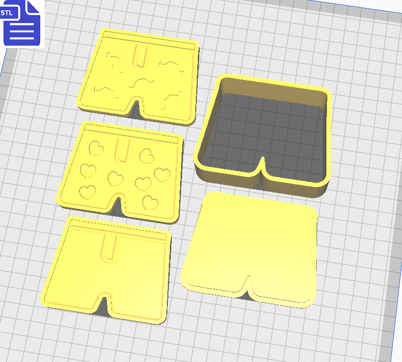 3in1 3pc Boxer Shorts Bath Bomb Mold STL File - for 3D printing - FILE ONLY - 3 in 1 design - The Crafts and Glitter Shop