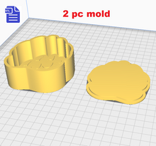 Load image into Gallery viewer, 1pc + 2pc + 3pc Bear Paw Bath Bomb Mold STL File - for 3D printing - FILE ONLY