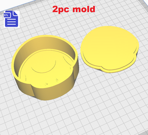 1pc + 2pc + 3pc Mushroom Bath Bomb Mold STL File - for 3D printing - FILE ONLY