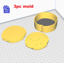 Load image into Gallery viewer, 1pc + 2pc + 3pc Mushroom Bath Bomb Mold STL File - for 3D printing - FILE ONLY