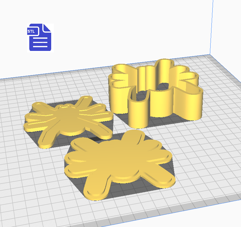 3pc Spider Bath Bomb Mold STL File - for 3D printing - FILE ONLY - The Crafts and Glitter Shop