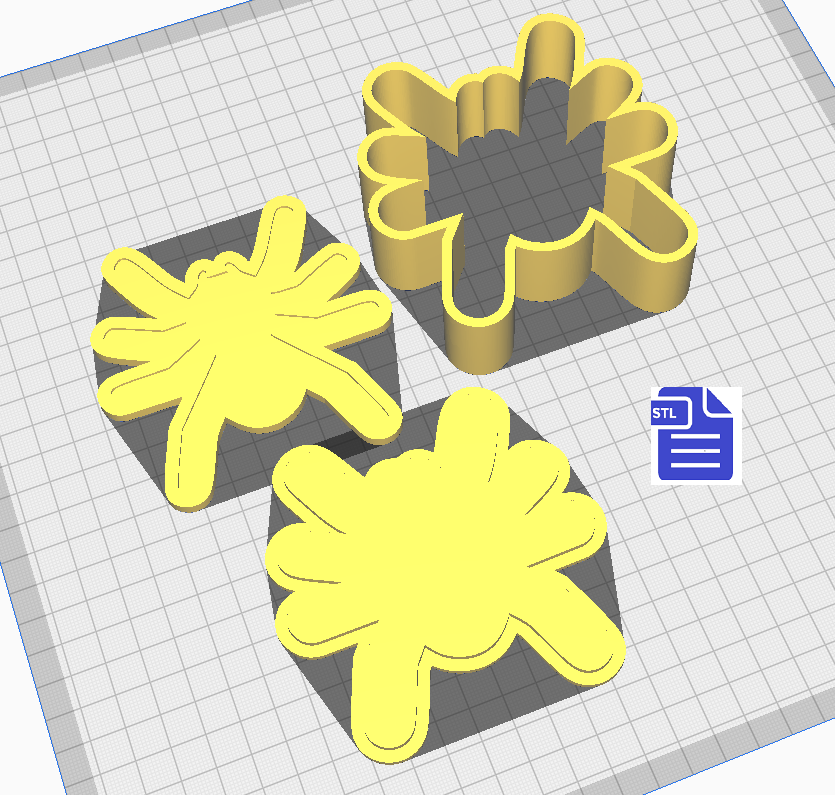 3pc Spider Bath Bomb Mold STL File - for 3D printing - FILE ONLY - The Crafts and Glitter Shop