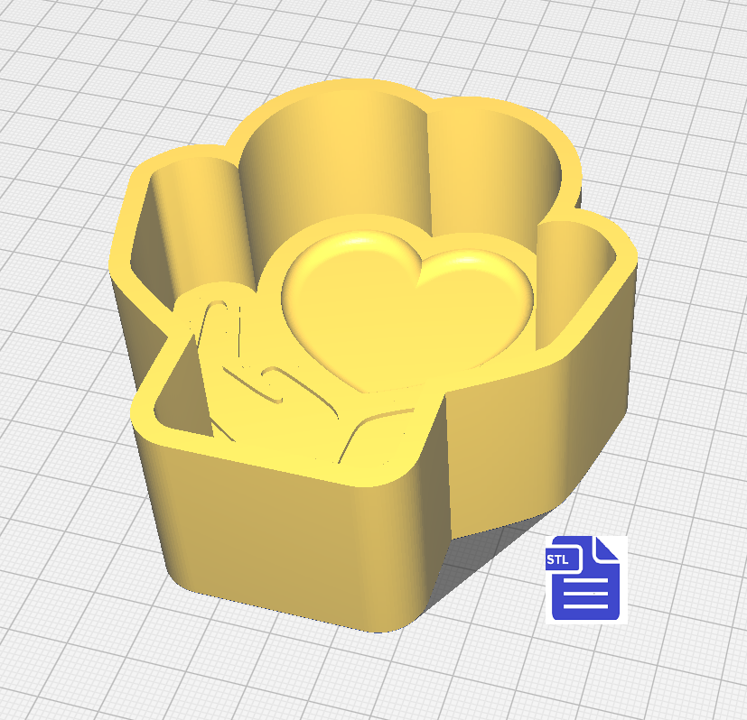 1pc Self Care Bath Bomb Mold STL File - for 3D printing - FILE ONLY