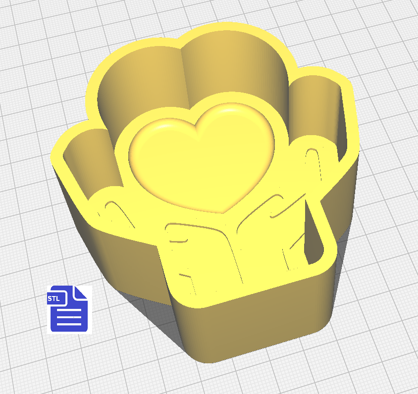 1pc Self Care Bath Bomb Mold STL File - for 3D printing - FILE ONLY
