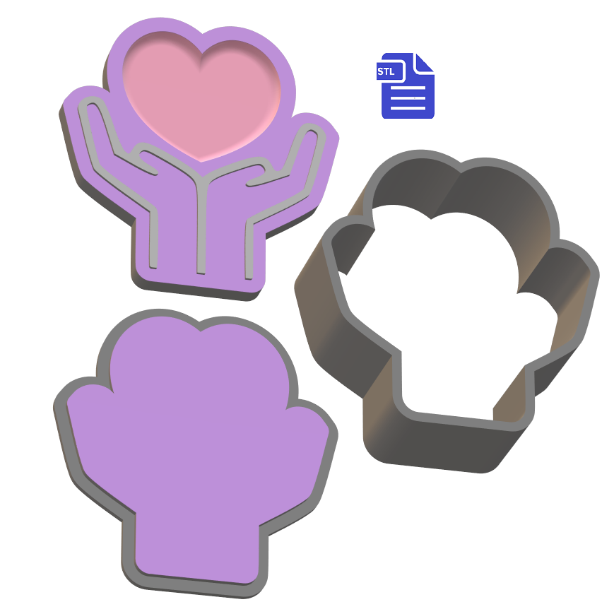 3pc Self Care Bath Bomb Mold STL File - for 3D printing - FILE ONLY - The Crafts and Glitter Shop