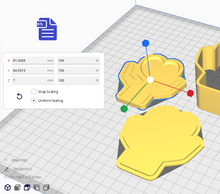 Load image into Gallery viewer, 3pc Self Care Bath Bomb Mold STL File - for 3D printing - FILE ONLY