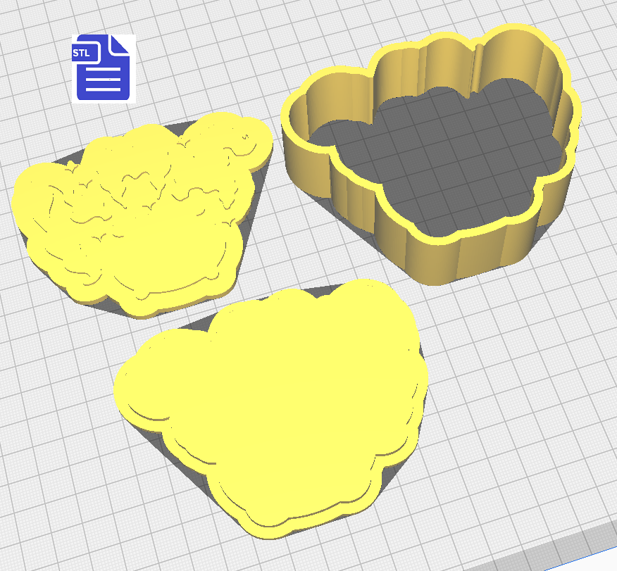 3pc Witches & Cauldron Bath Bomb Mold STL File - for 3D printing - FILE ONLY - The Crafts and Glitter Shop