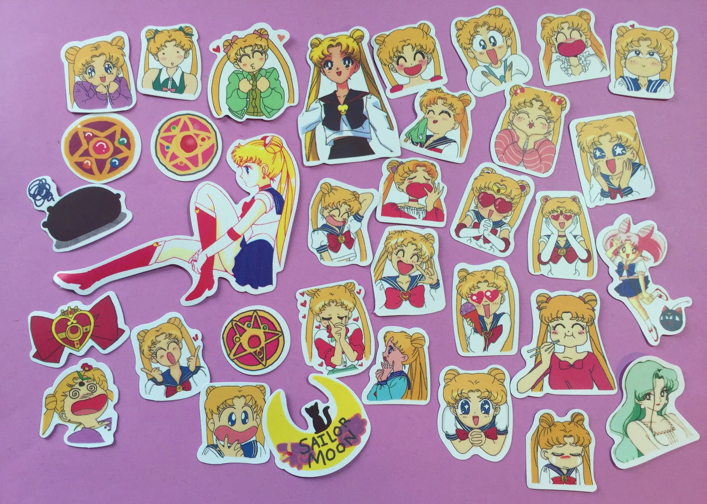 Sailor Moon Sticker Flakes - 33 pieces The Crafts and Glitter Shop
