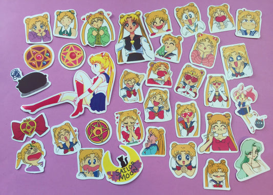 Sailor Moon Sticker Flakes - 33 pieces The Crafts and Glitter Shop